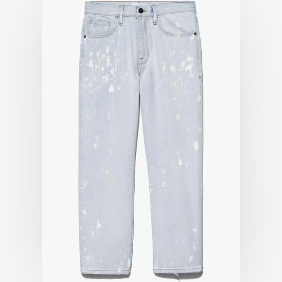 NWT FRAME Le Piper High Waist Crop Straight Jeans (Ellington)/Caribbean Spray/32 - Picture 3 of 12